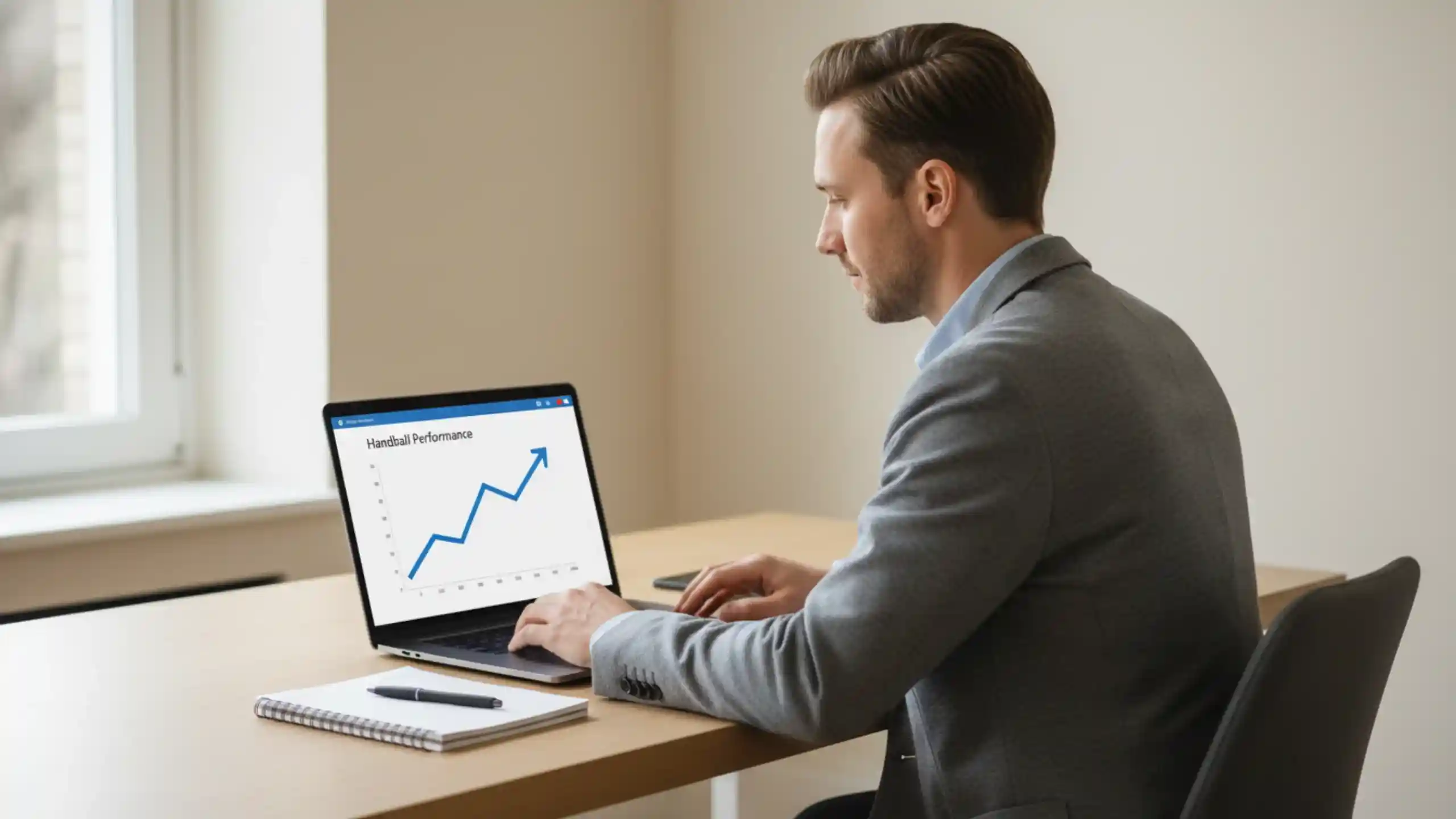 Analytiker studerer håndboldstatistik og betting-strategier